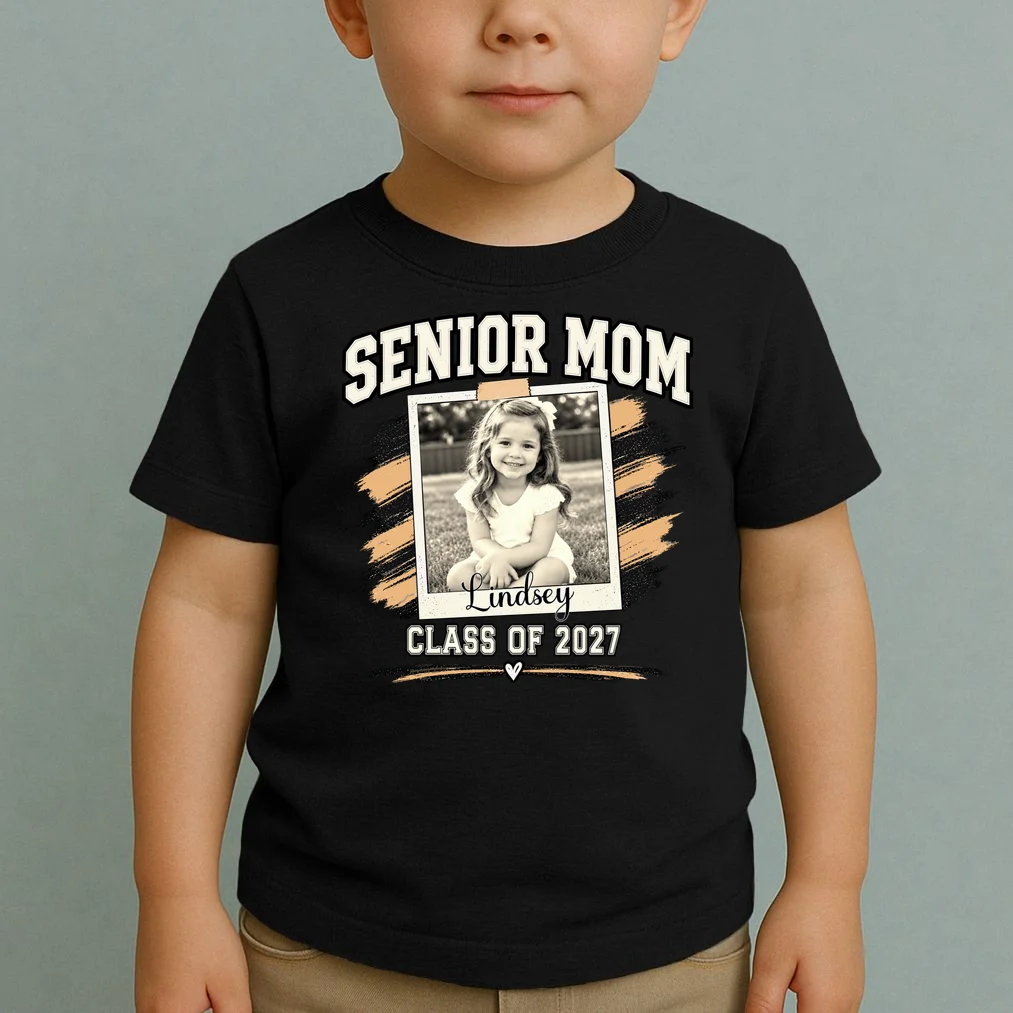 Senior Mom Class Of Personalized Toddler T-Shirt - Front 1