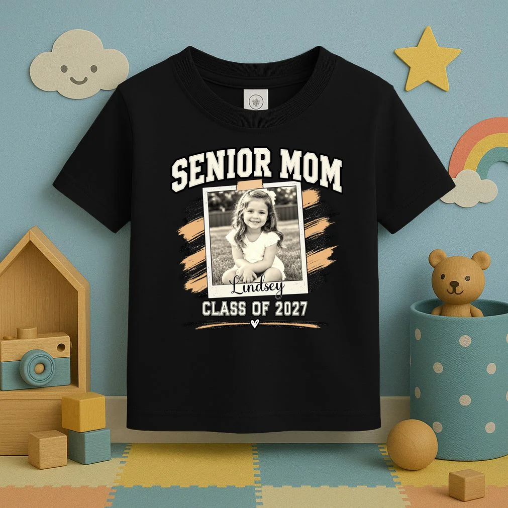 Senior Mom Class Of Personalized Toddler T-Shirt - Front 2