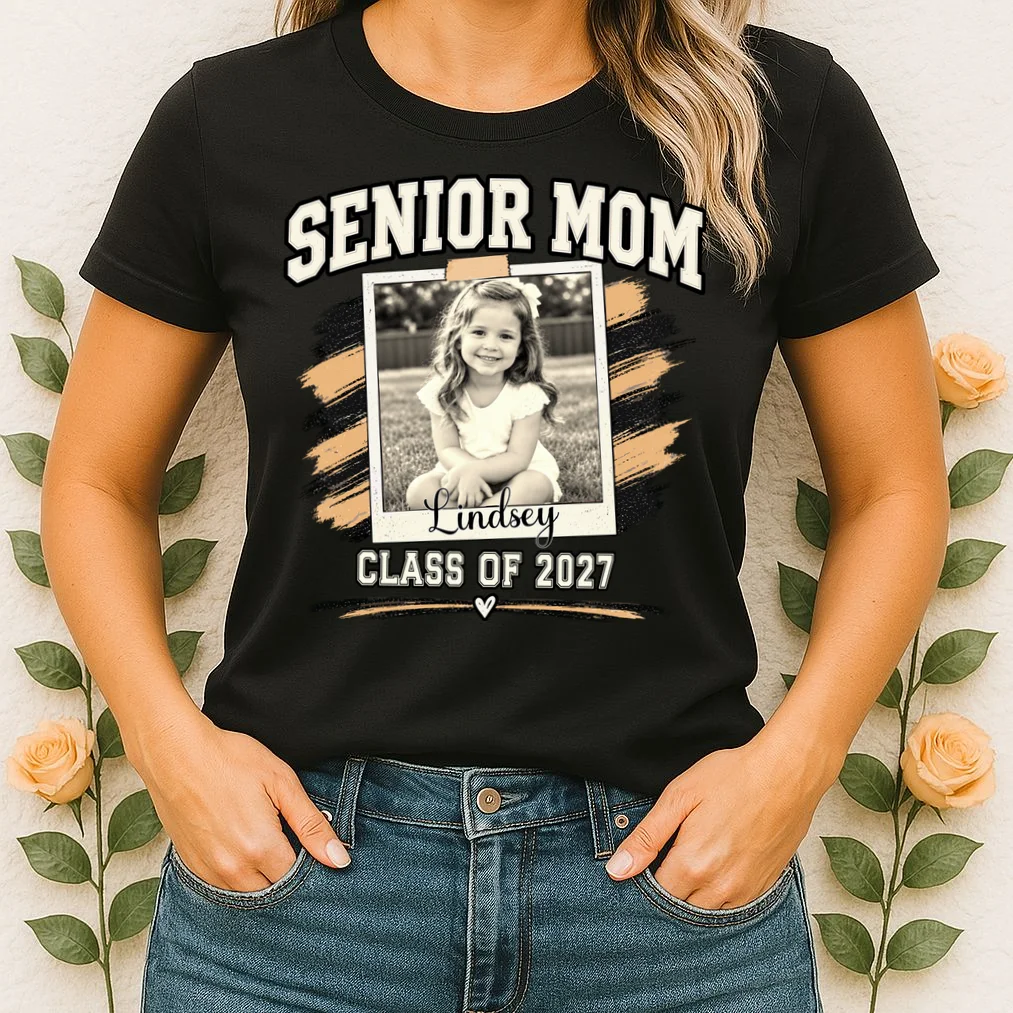Senior Mom Class Of Personalized Women's T-Shirt - Front 1