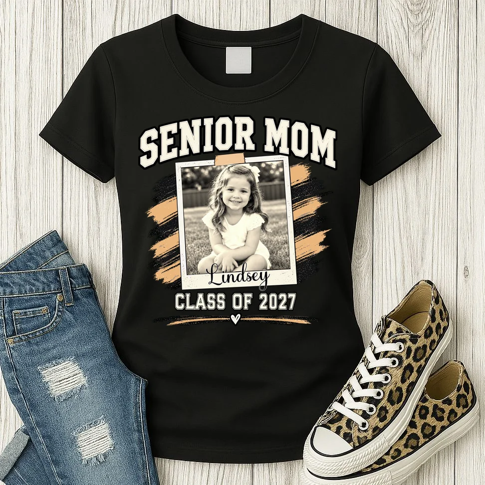 Senior Mom Class Of Personalized Women's T-Shirt - Front 2