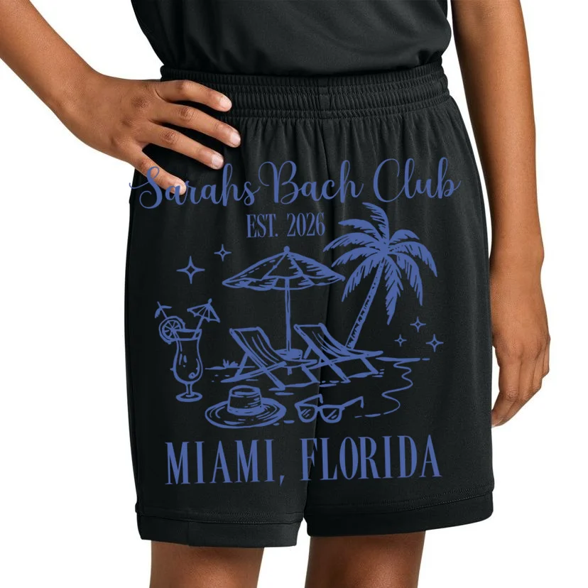 Custom Name Bach Club Personalized Bachelorette Kids Shorts - Front 1