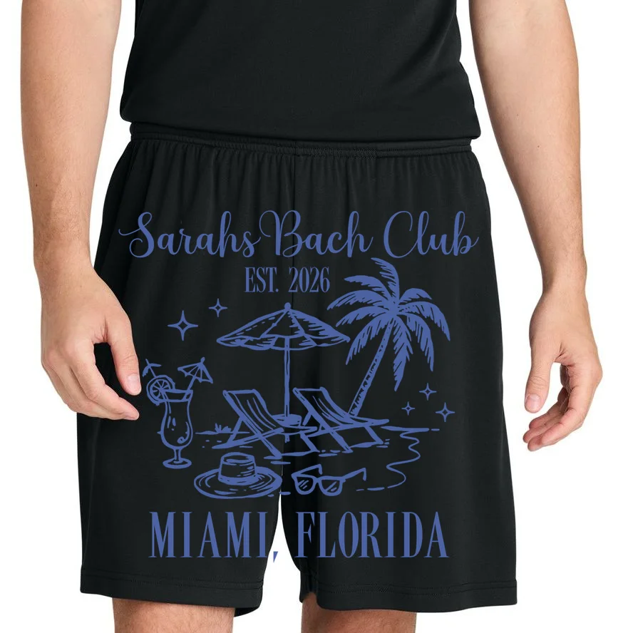 Custom Name Bach Club Personalized Bachelorette Men's Shorts - Front 1