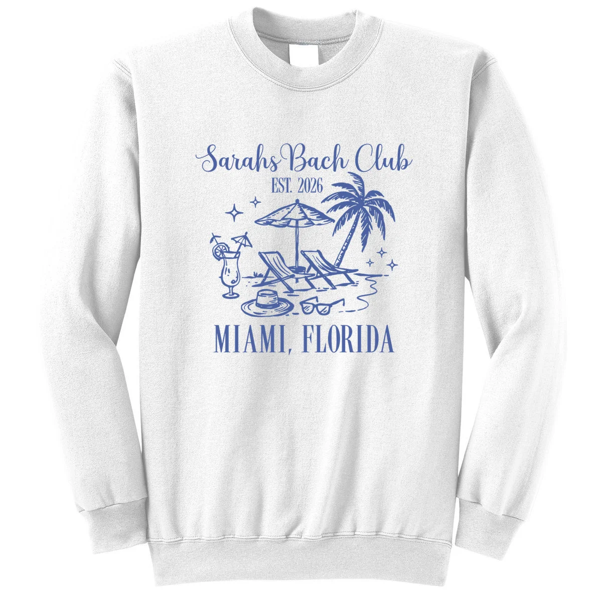 Custom Name Bach Club Personalized Bachelorette Men's Sweatshirt - Front