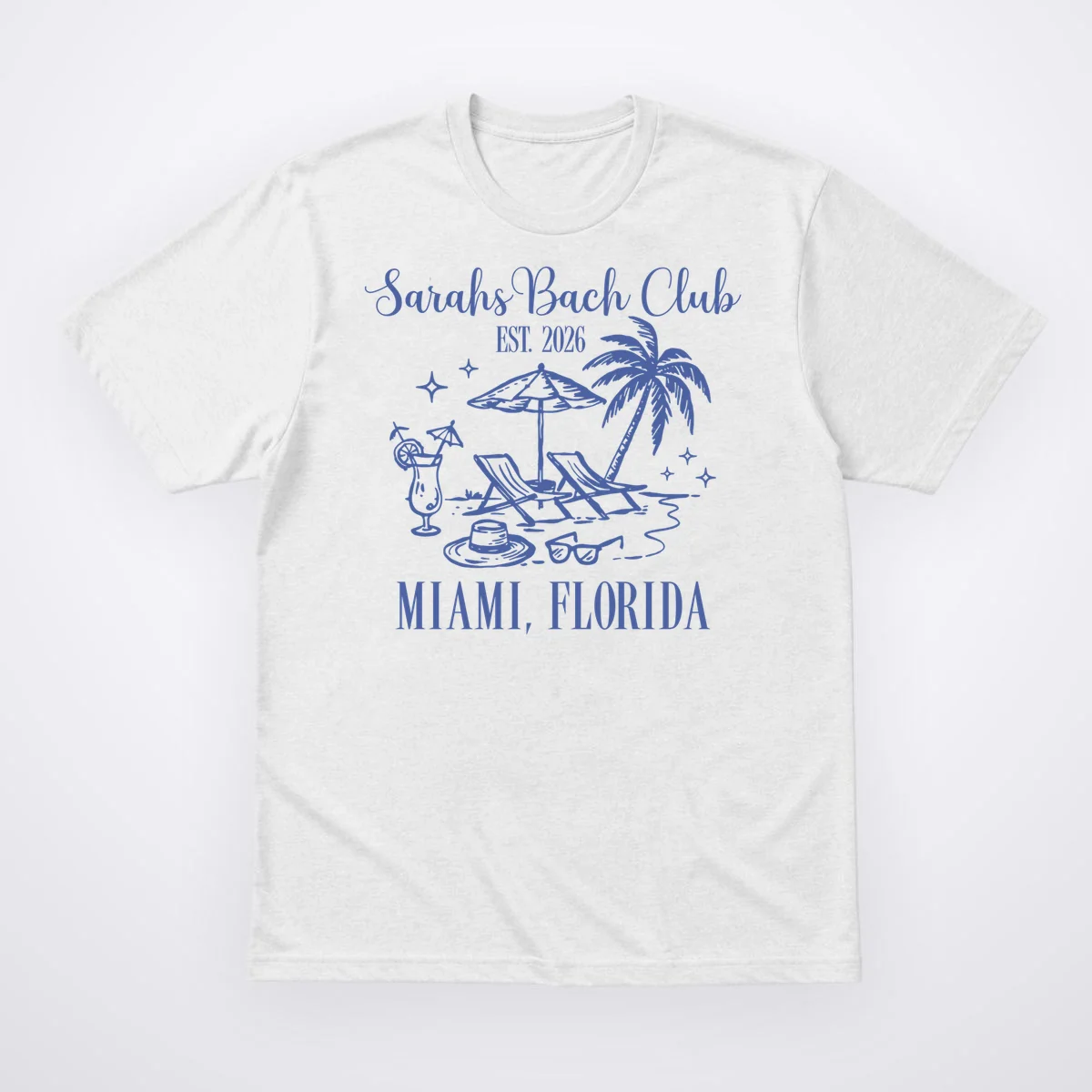 Custom Name Bach Club Personalized Bachelorette Men's T-Shirt - Front