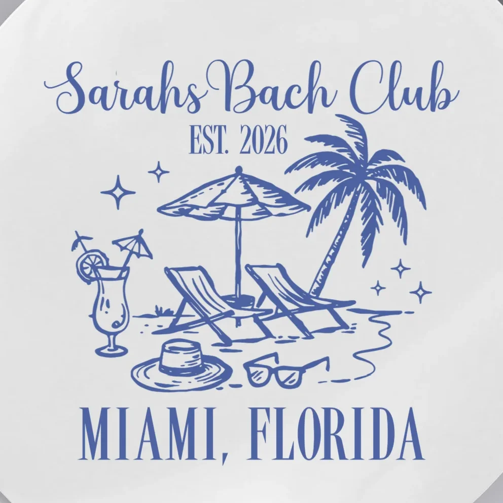 Custom Name Bach Club Personalized Bachelorette Button - Front - Close-up