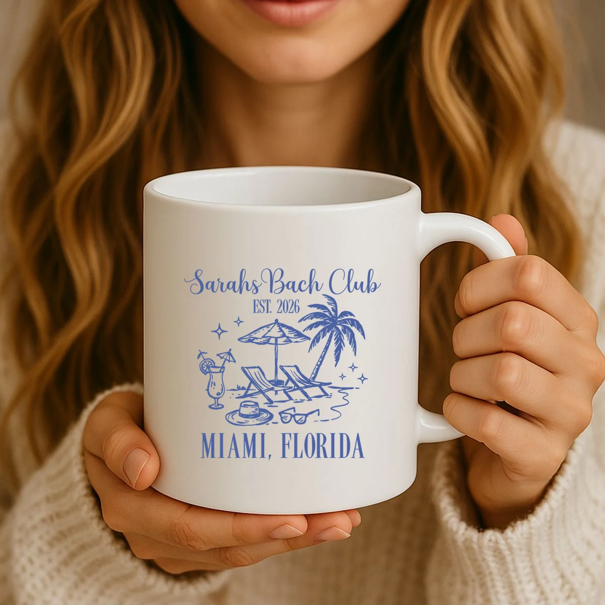 Custom Name Bach Club Personalized Bachelorette Mug - Front 2