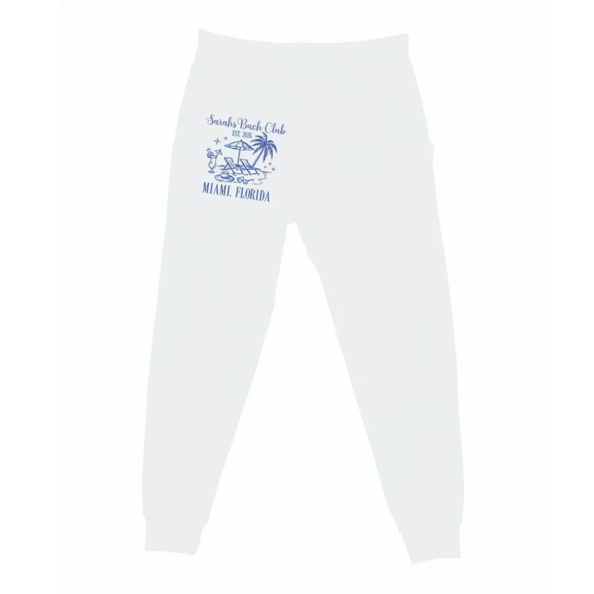 Custom Name Bach Club Personalized Bachelorette Men's Sweatpants - Front