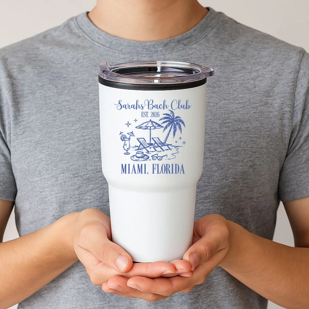 Custom Name Bach Club Personalized Bachelorette 20oz Tumbler - Front 1