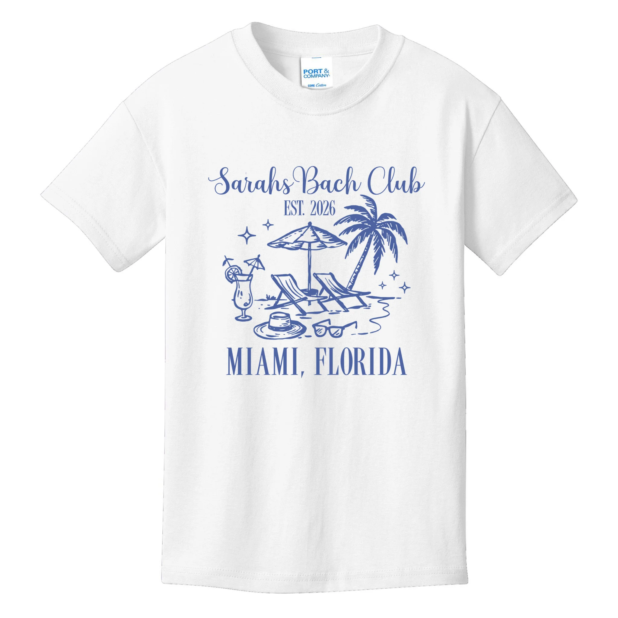 Custom Name Bach Club Personalized Bachelorette Kids T-Shirt - Front