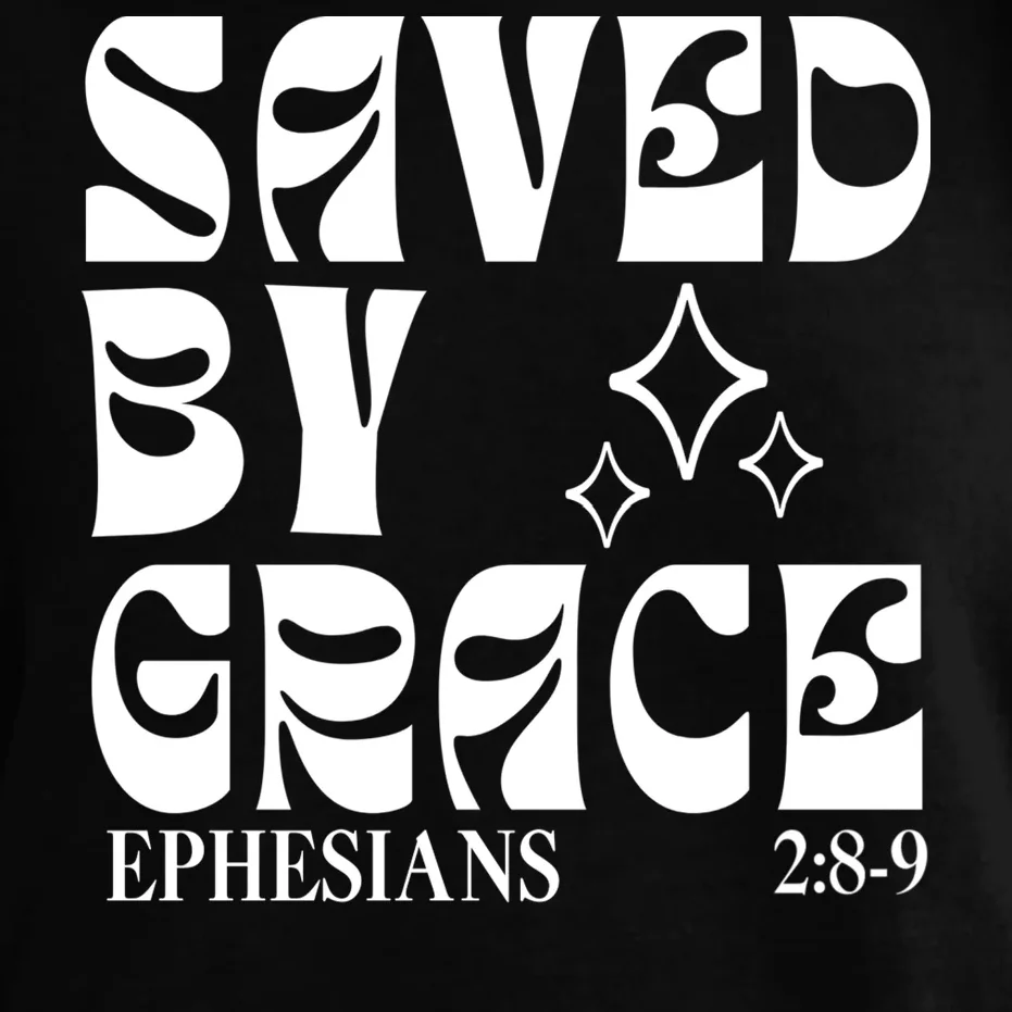 Saved By Grace Cute Custom Verses Bible Book Chapter Verses T-Shirt - Front - Close-up
