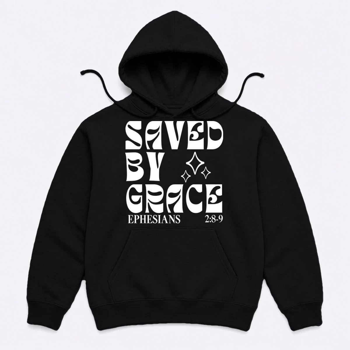 Saved By Grace Cute Custom Verses Bible Book Chapter Verses Hoodie - Front