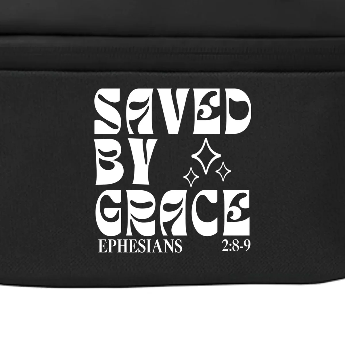 Saved By Grace Cute Custom Verses Bible Book Chapter Verses Crossbody - Front - Close-up