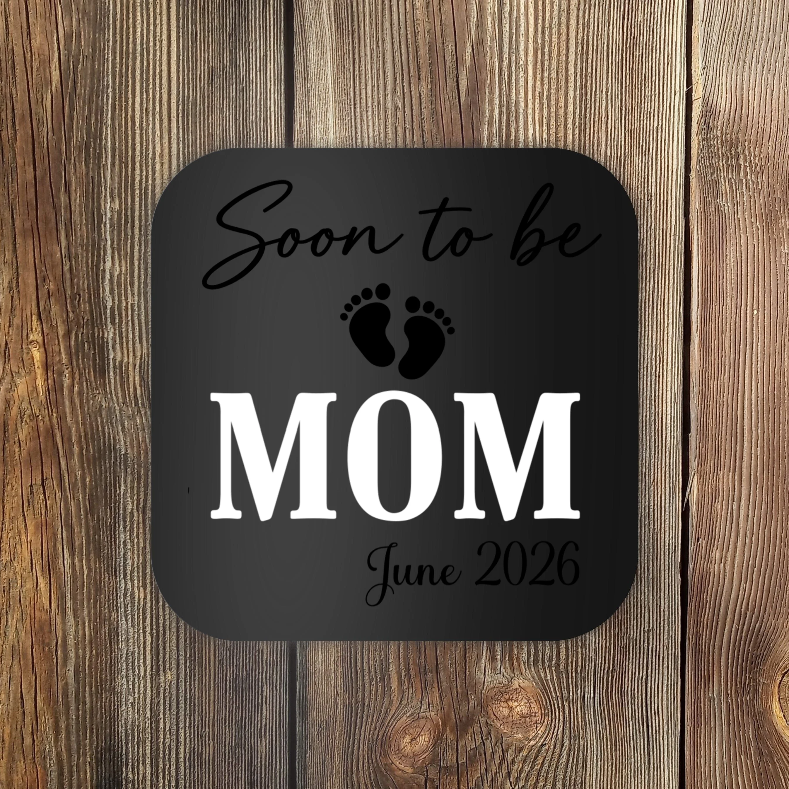 Soon to Be Mom & Dad Personalized Pregnancy Announcement Gift - Custom Baby Announcement Design Coaster Front