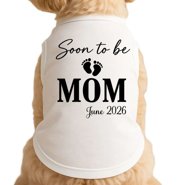 Soon to Be Mom & Dad Personalized Pregnancy Announcement Gift - Custom Baby Announcement Design Doggie Tank Front