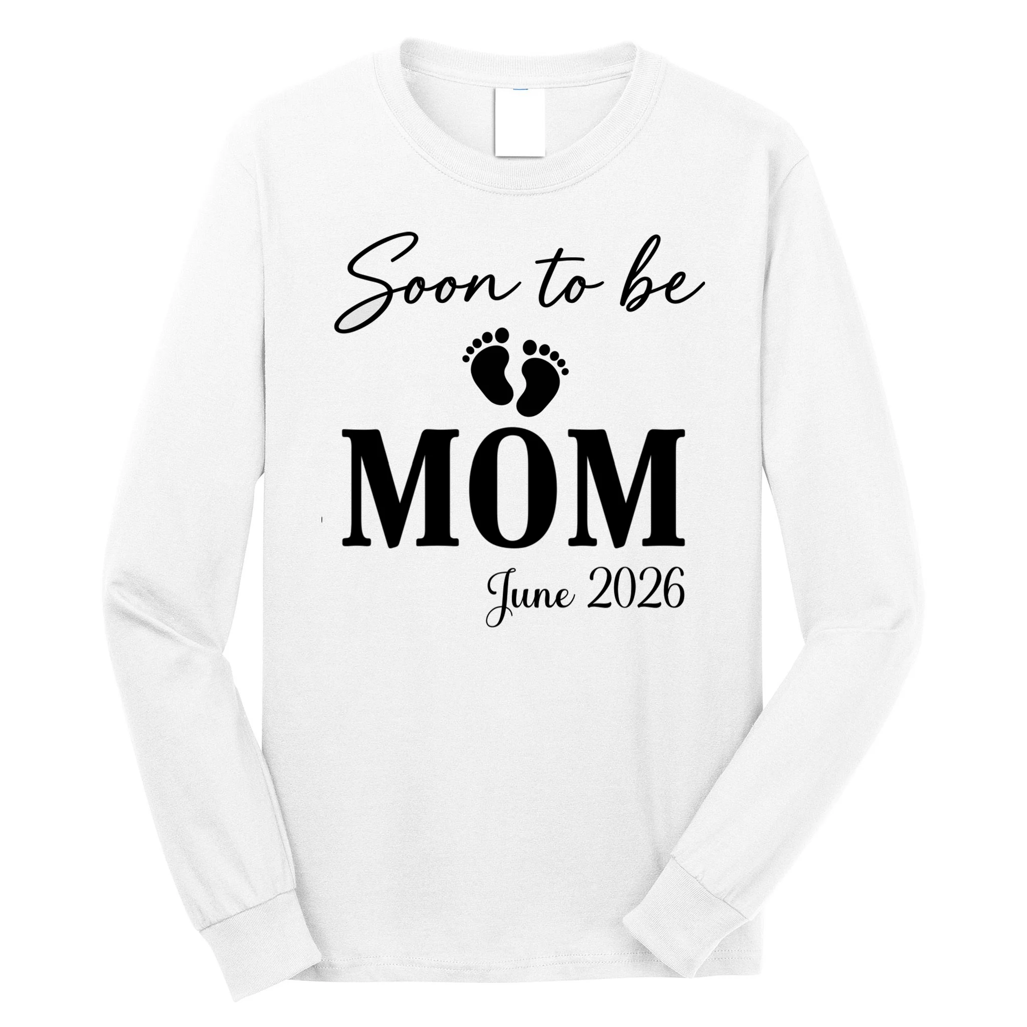 Soon to Be Mom & Dad Personalized Pregnancy Announcement Gift - Custom Baby Announcement Design Men's Long Sleeve Shirt Front