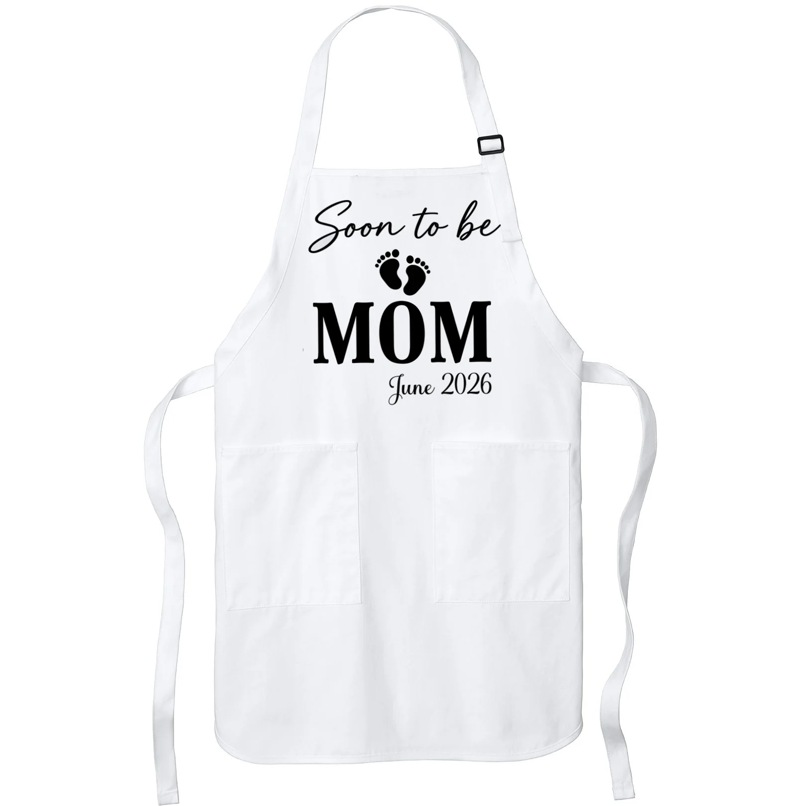Soon to Be Mom & Dad Personalized Pregnancy Announcement Gift - Custom Baby Announcement Design Apron Front