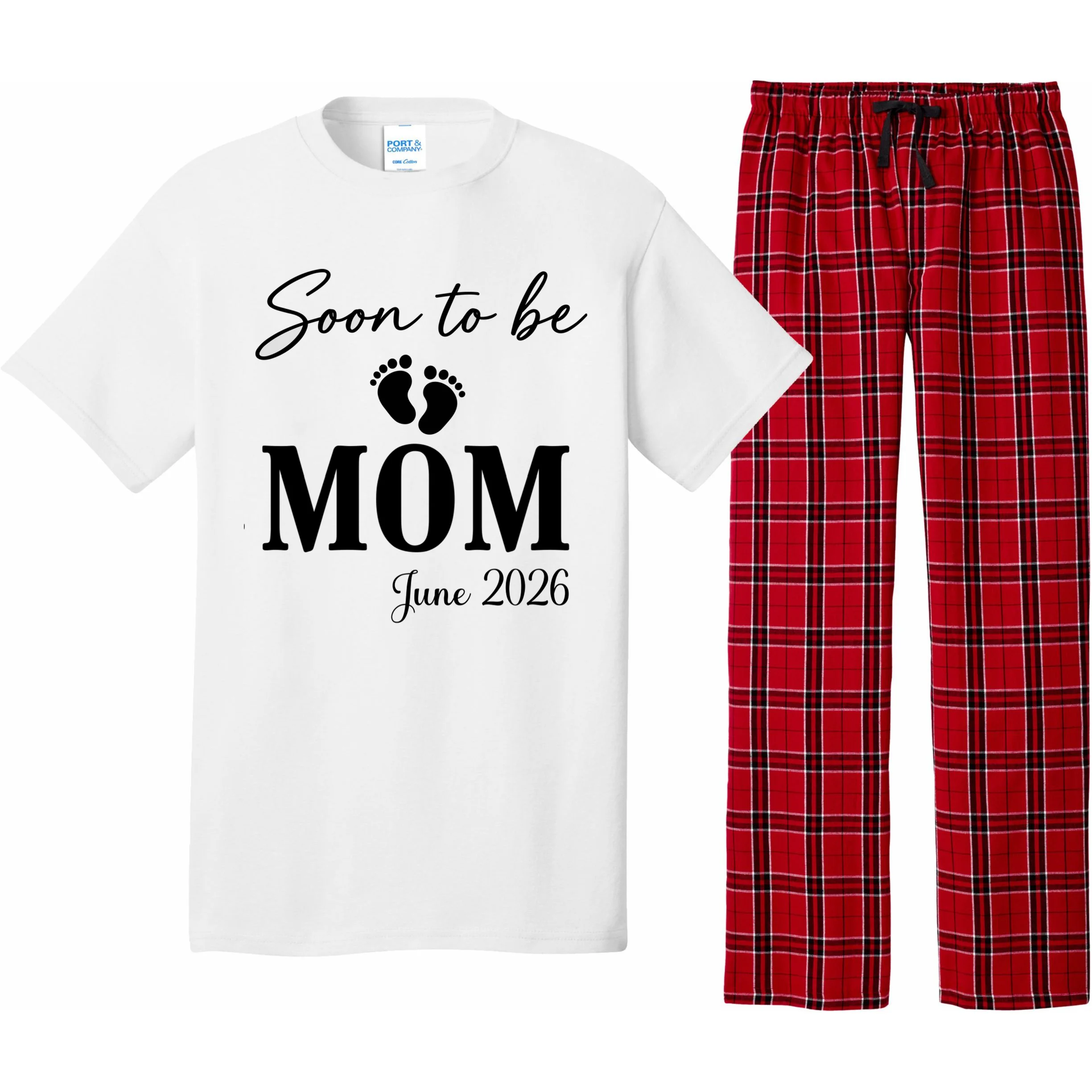 Soon to Be Mom & Dad Personalized Pregnancy Announcement Gift - Custom Baby Announcement Design Men's Pajamas Front