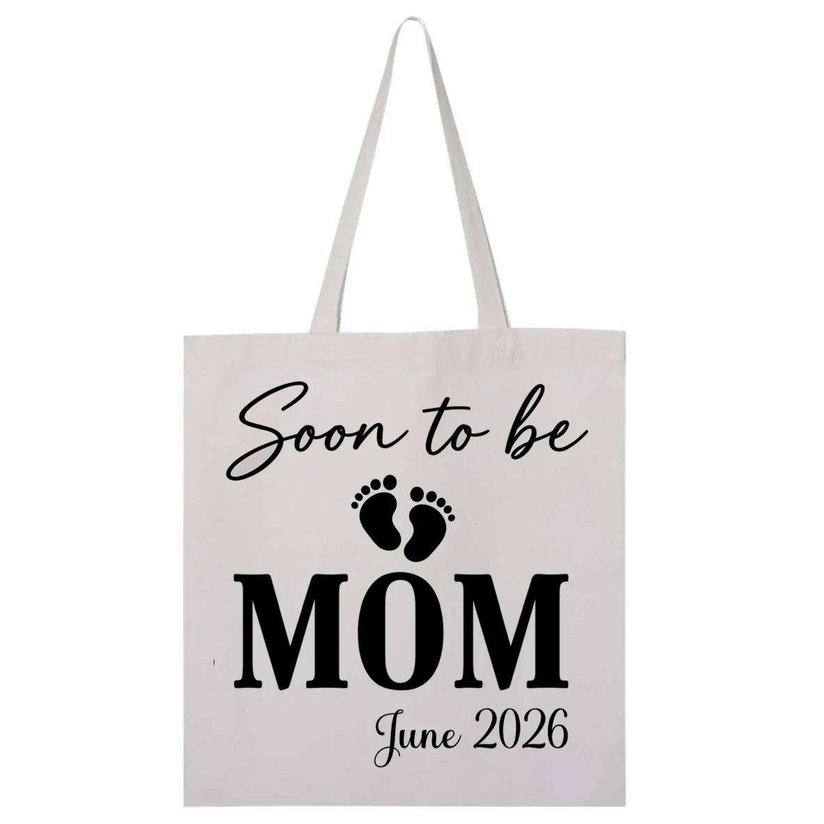 Soon to Be Mom & Dad Personalized Pregnancy Announcement Gift - Custom Baby Announcement Design Tote Bag Front