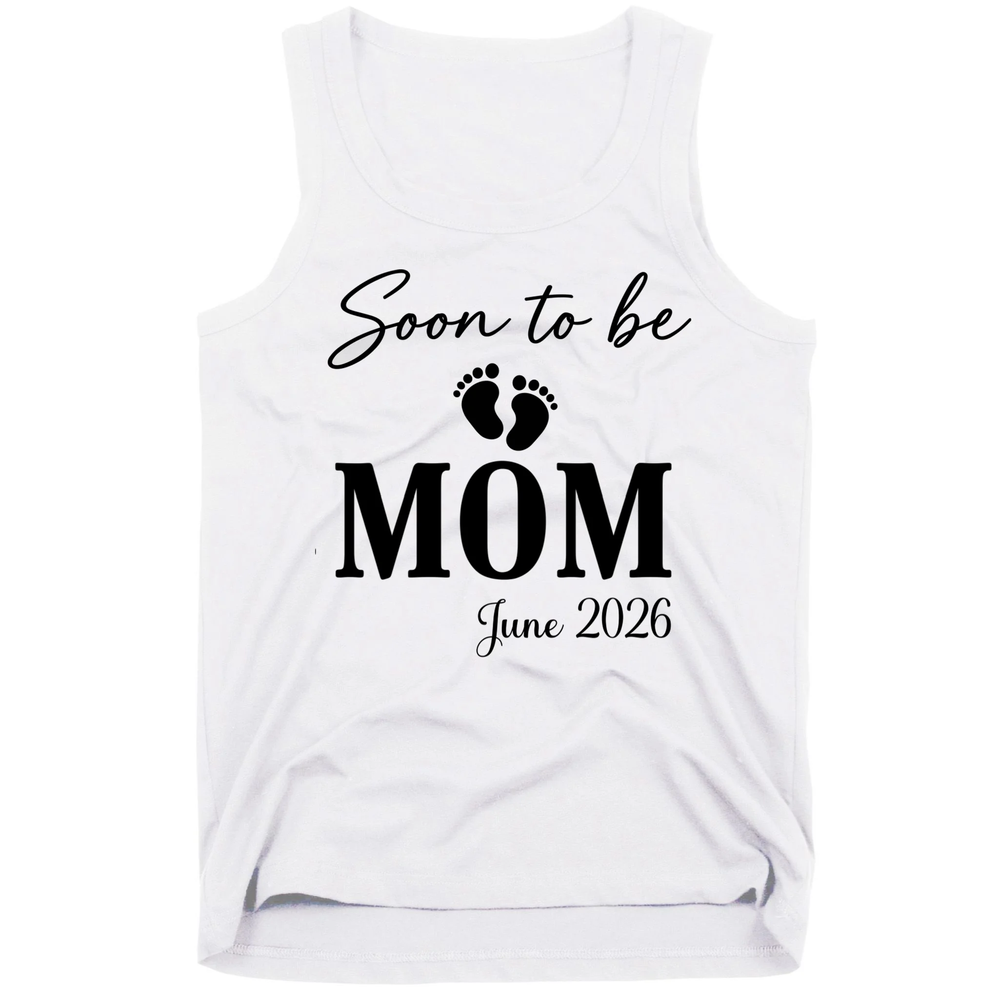Soon to Be Mom & Dad Personalized Pregnancy Announcement Gift - Custom Baby Announcement Design Men's Tank Top Front
