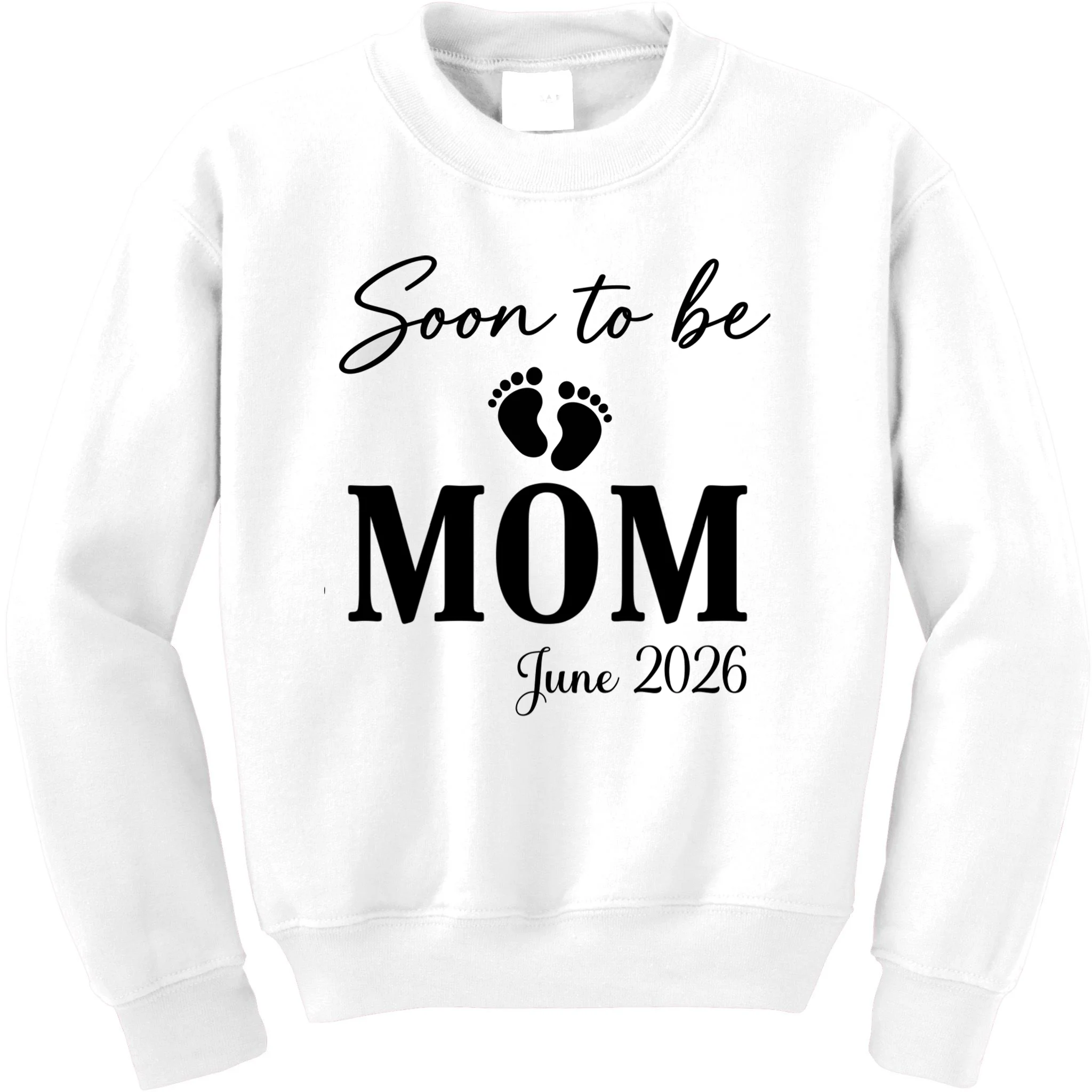 Soon to Be Mom & Dad Personalized Pregnancy Announcement Gift - Custom Baby Announcement Design Kids Sweatshirt Front