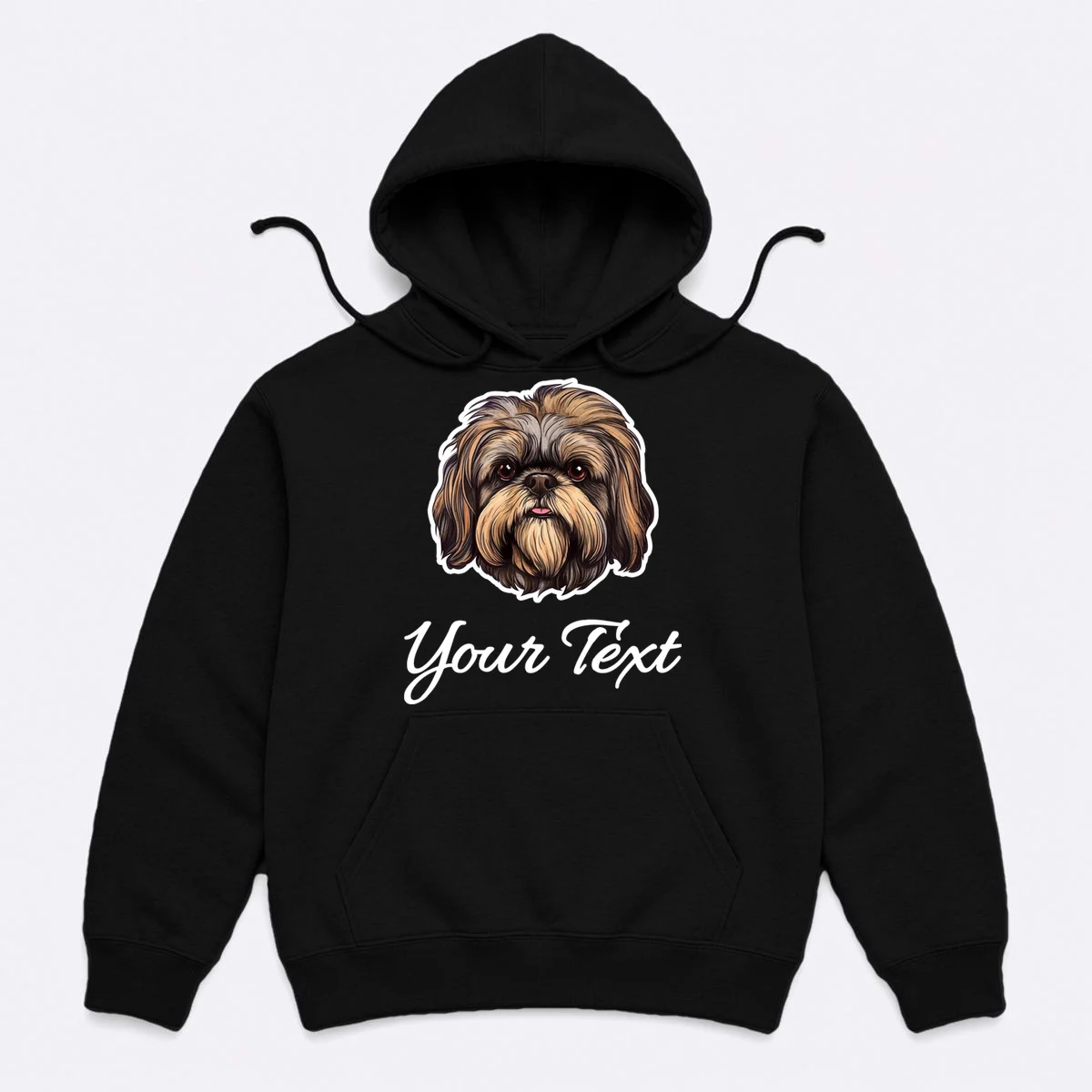 Shih Tzu Dog Custom Personalized Name Text Hoodie - Front
