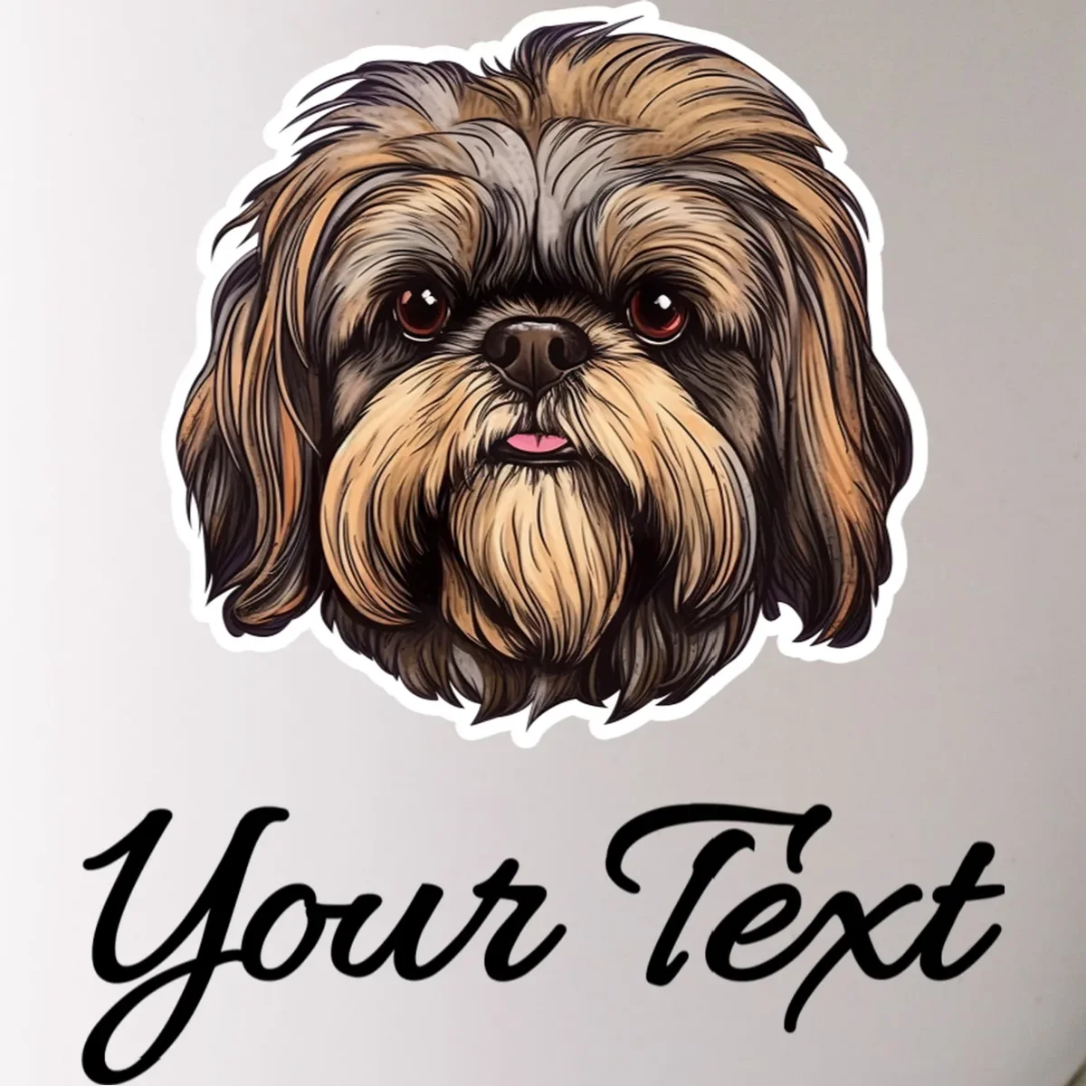 Shih Tzu Dog Custom Personalized Name Text Mug - Front - Close-up