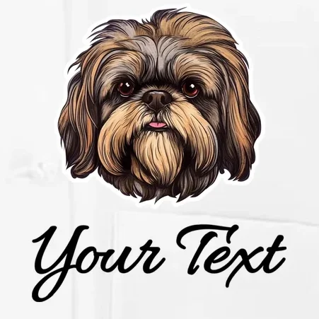 Shih Tzu Dog Custom Personalized Name Text Men's Chef Coat - Front - Close-up