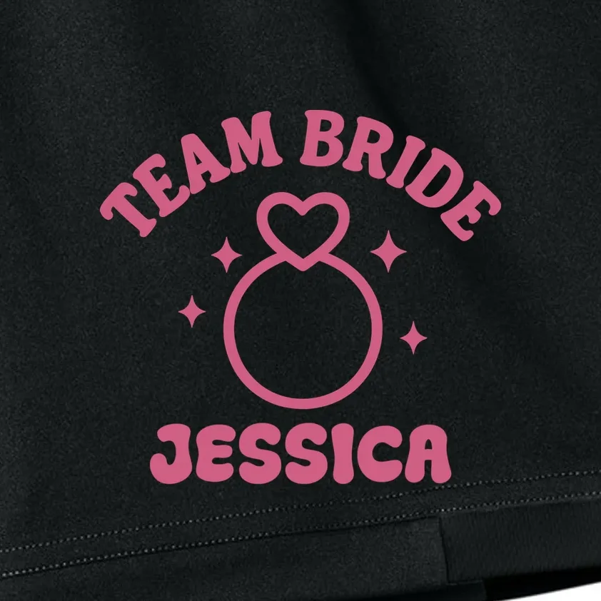 Team Bride Custom Bachelorette Kids Shorts - Front - Close-up