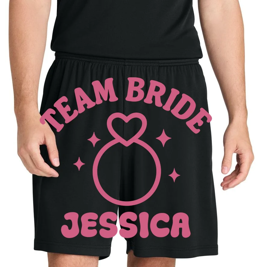 Team Bride Custom Bachelorette Men's Shorts - Front 1