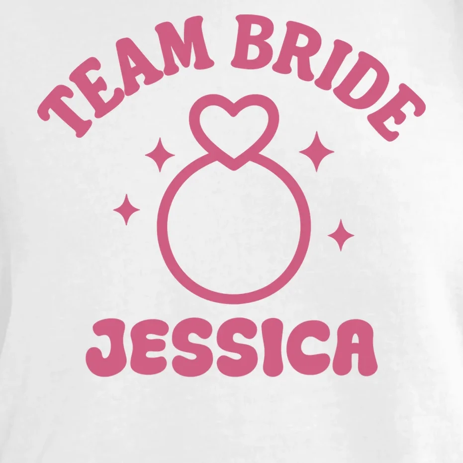 Team Bride Custom Bachelorette Comfort Colors Unisex T-Shirt - Front - Close-up