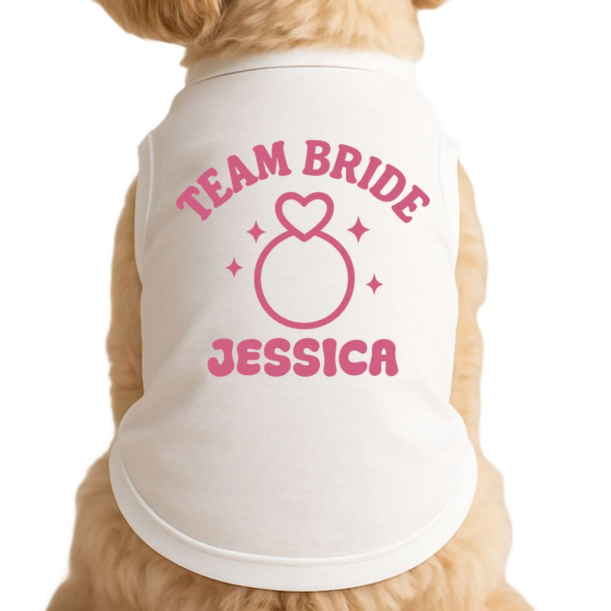 Team Bride Custom Bachelorette Doggie Tank - Front