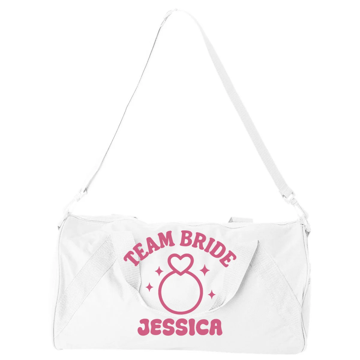Team Bride Custom Bachelorette Duffel Bag - Front