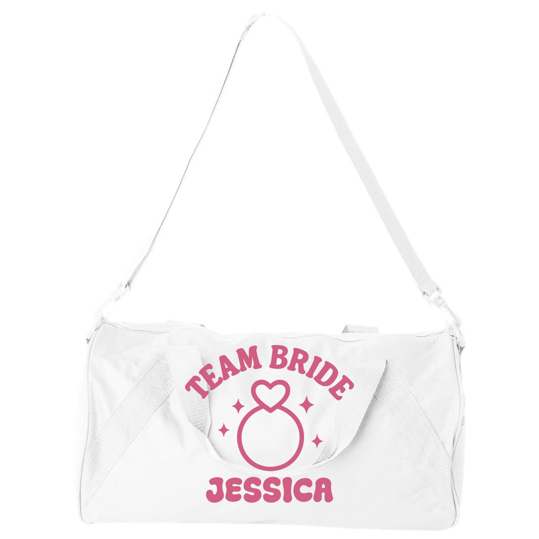 Team Bride Custom Bachelorette Duffel Bag - Front