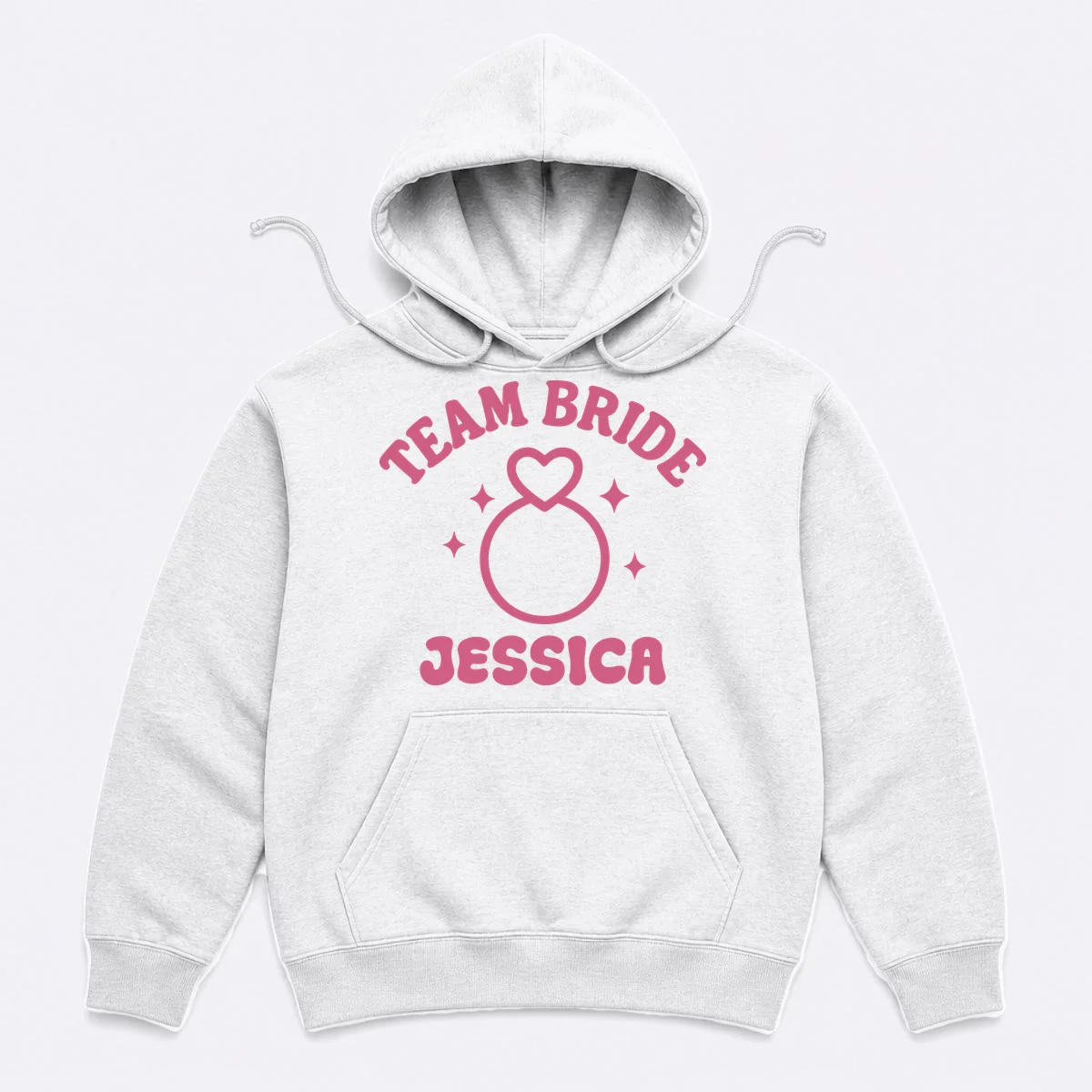 Team Bride Custom Bachelorette Men's Hoodie - Front