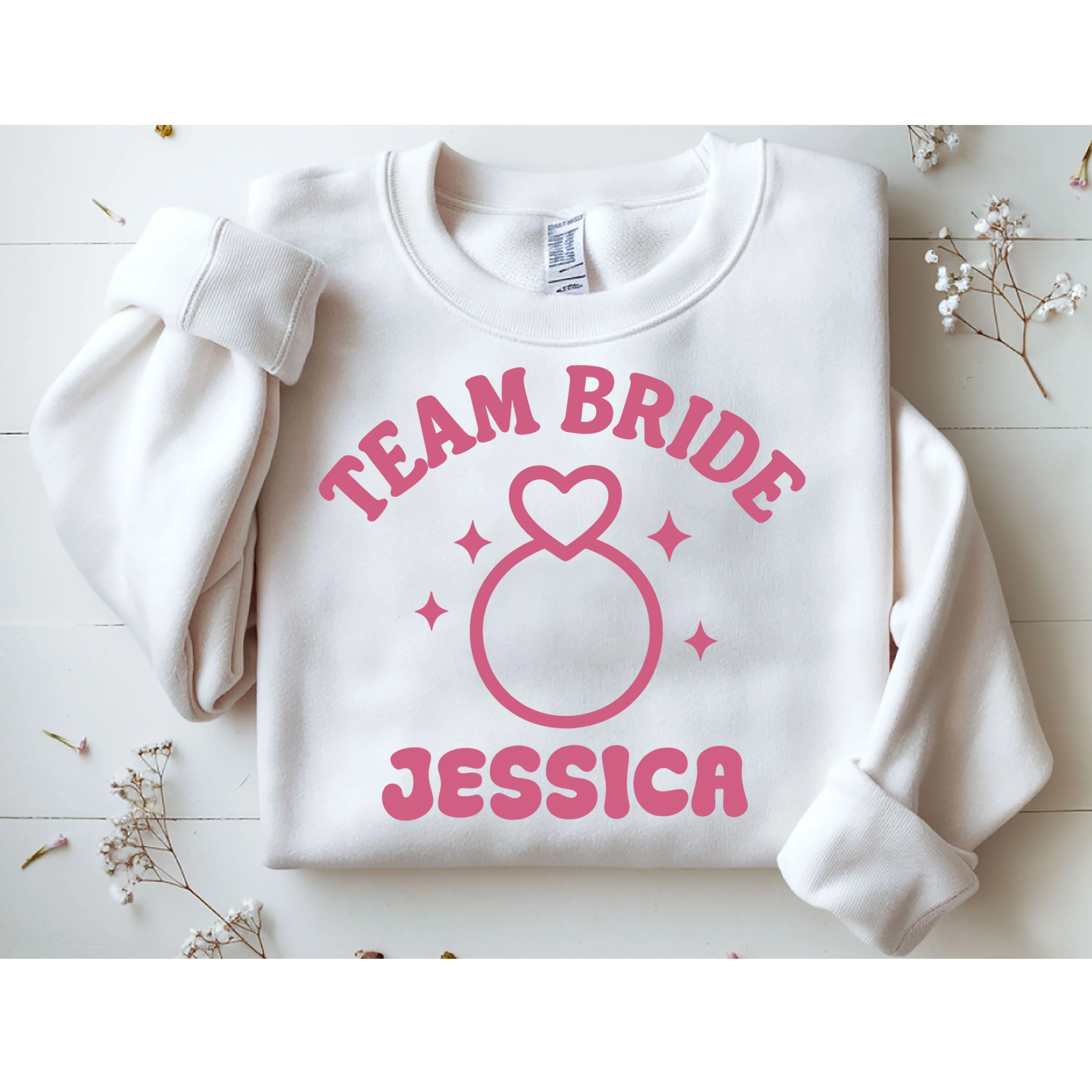 Team Bride Custom Bachelorette Sweatshirt - Front 1