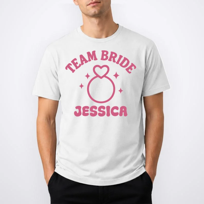 Team Bride Custom Bachelorette T-Shirt - Front 1