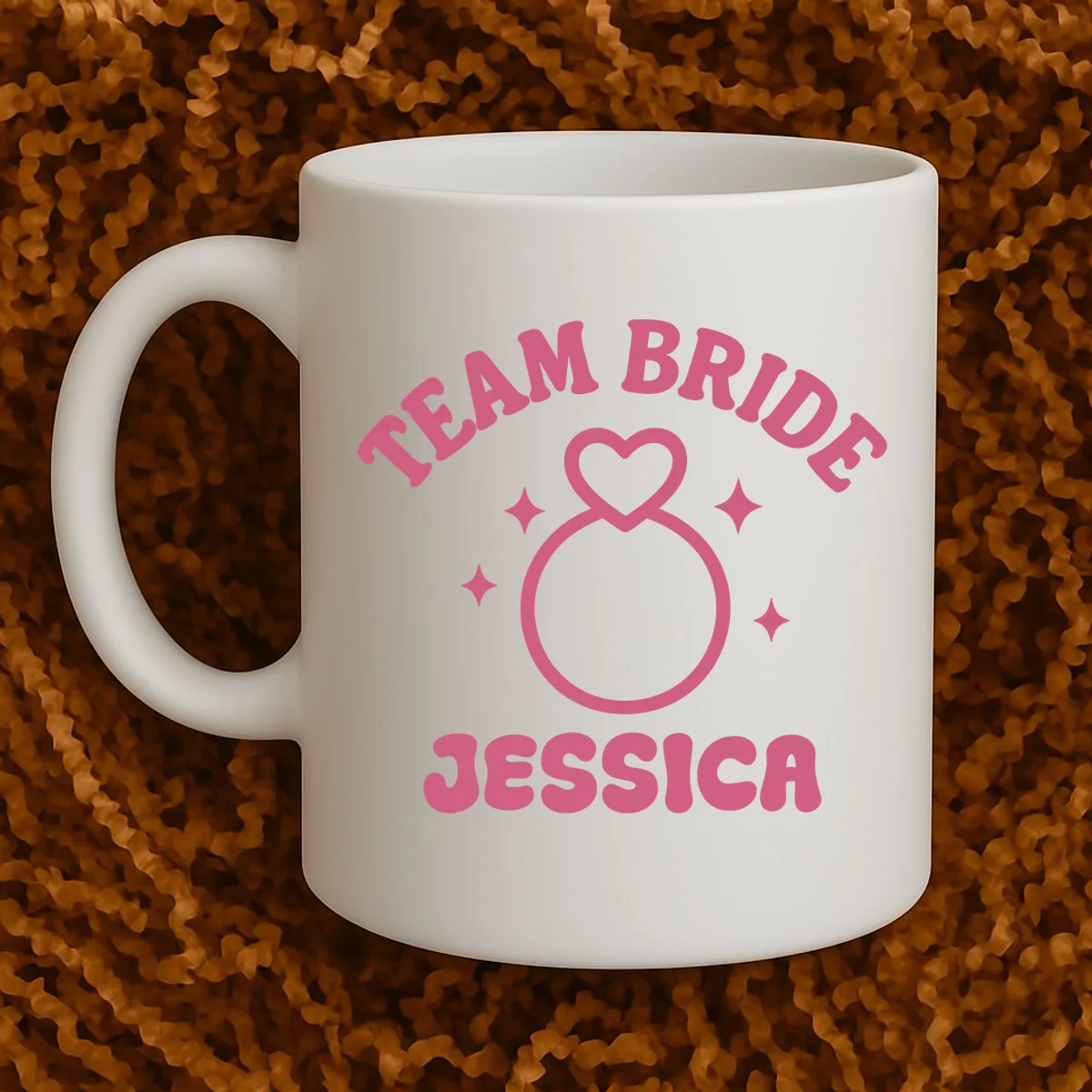 Team Bride Custom Bachelorette Coffee Mug - Front 1