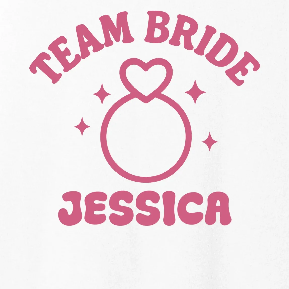 Team Bride Custom Bachelorette Women's Tank Top - Front - Close-up