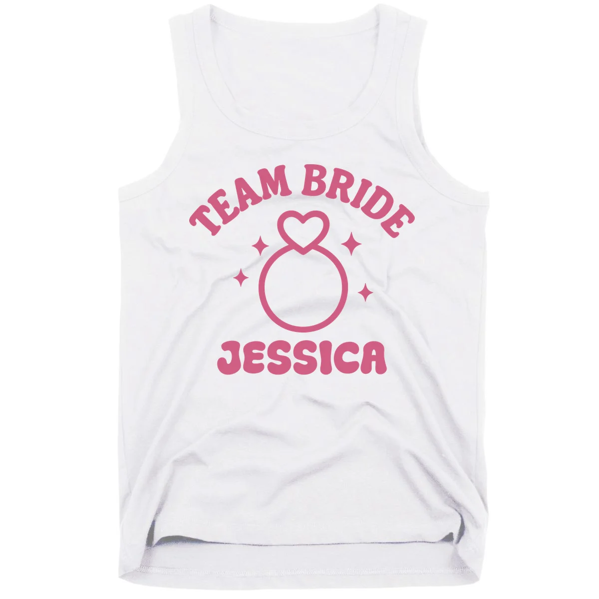 Team Bride Custom Bachelorette Tank Top - Front