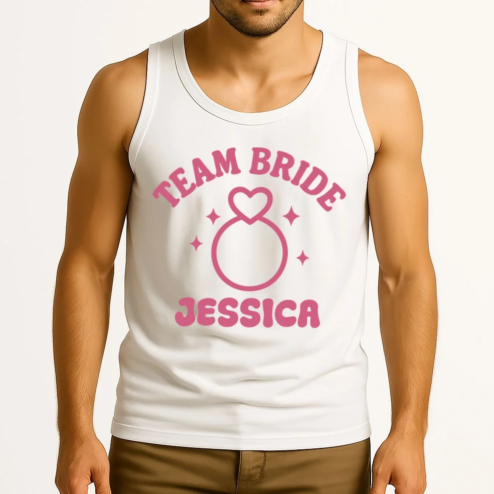 Team Bride Custom Bachelorette Tank Top - Front 2