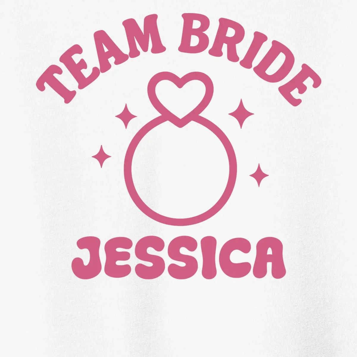 Team Bride Custom Bachelorette Toddler T-Shirt - Front - Close-up