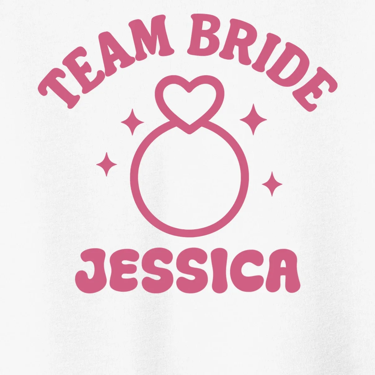 Team Bride Custom Bachelorette Toddler T-Shirt - Front - Close-up