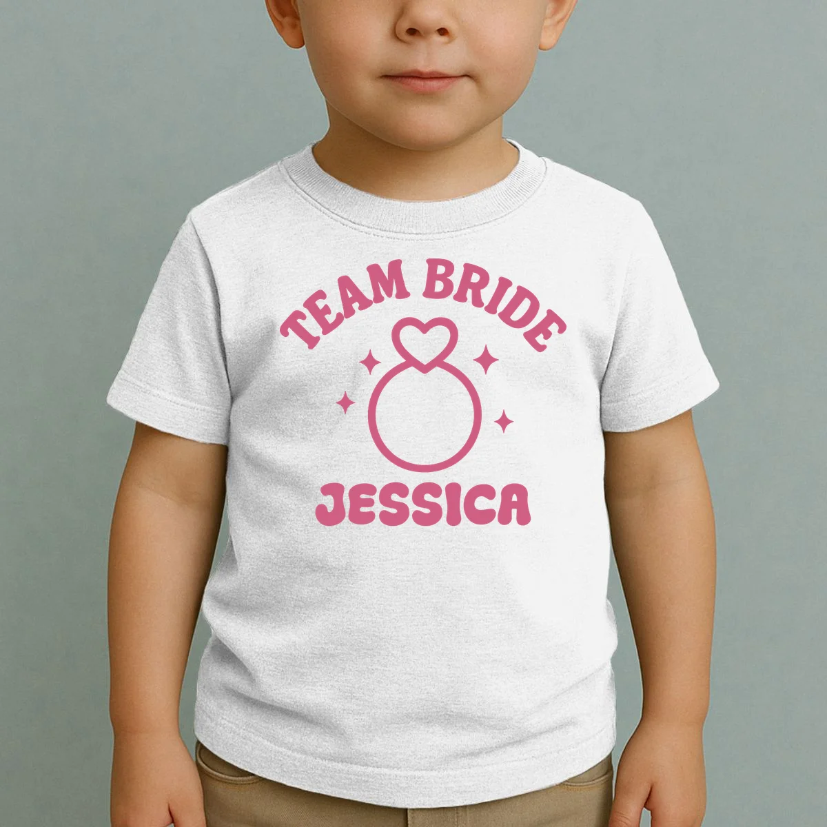 Team Bride Custom Bachelorette Toddler T-Shirt - Front 1
