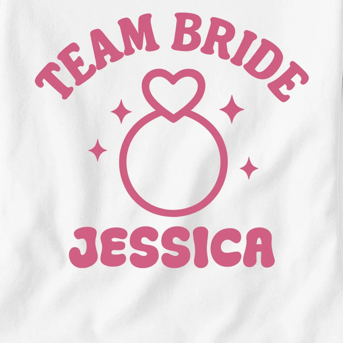 Team Bride Custom Bachelorette Women's T-Shirt - Front - Close-up