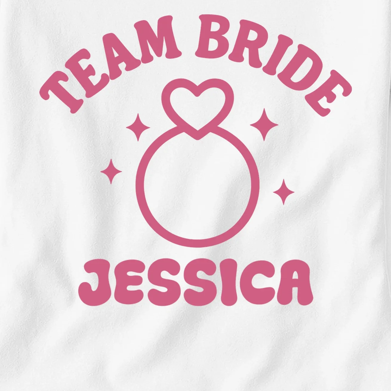Team Bride Custom Bachelorette Women's T-Shirt - Front - Close-up