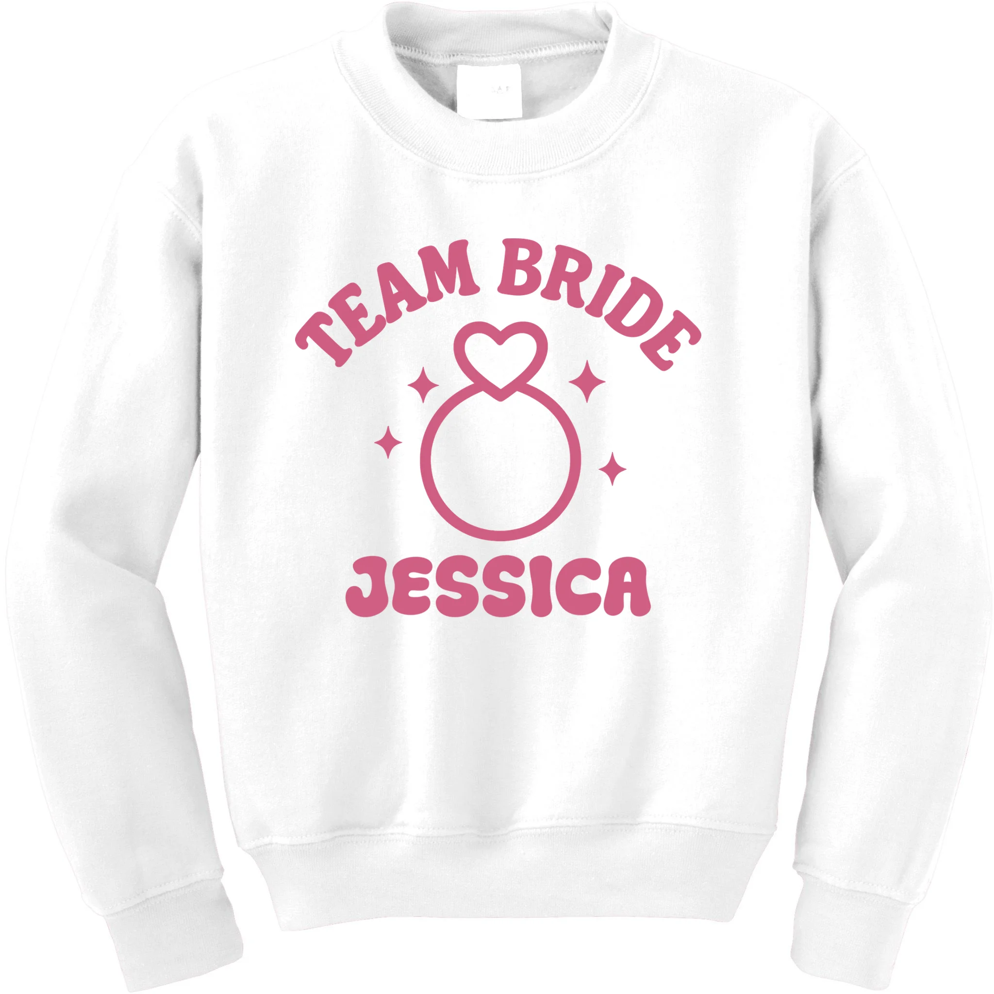 Team Bride Custom Bachelorette Kids Sweatshirt - Front