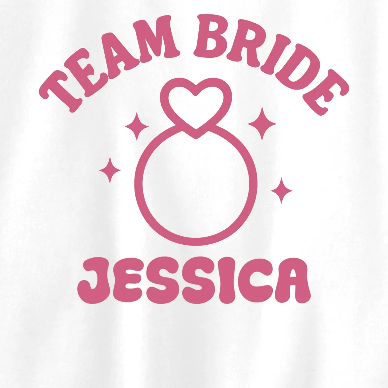 Team Bride Custom Bachelorette Kids Sweatshirt - Front - Close-up