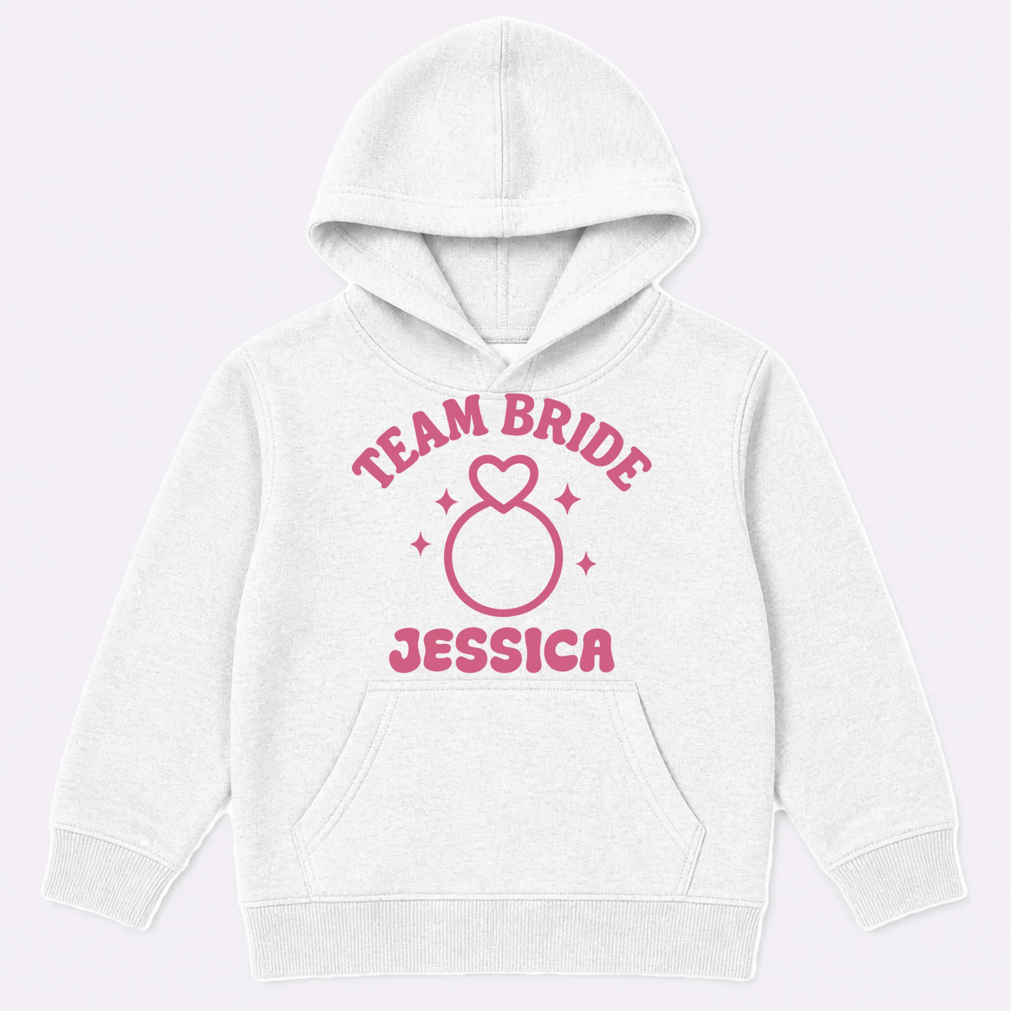 Team Bride Custom Bachelorette Kids Hoodie - Front