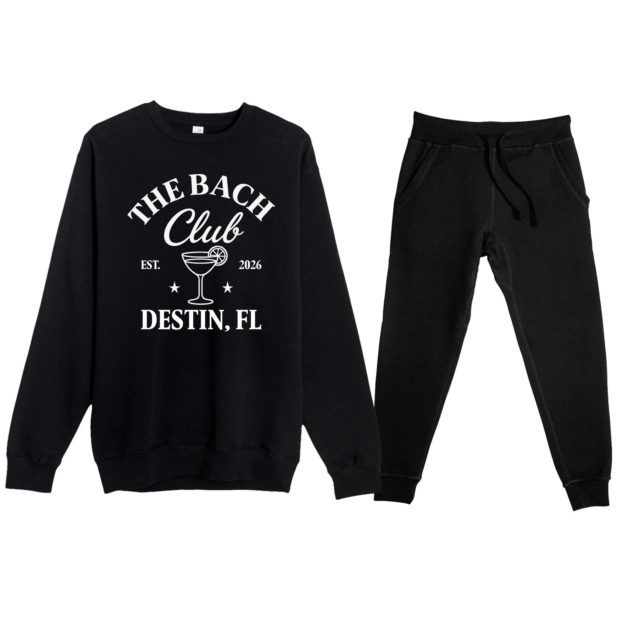 The Bach Club Custom Personalized Bachelorette Men's Sweatsuit - Front