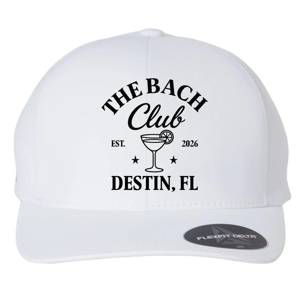 The Bach Club Custom Personalized Bachelorette Flexfit Men's Snapback Hat - Front